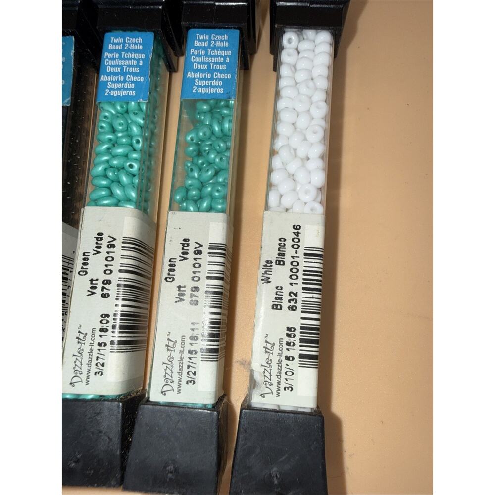 Dazzle-it! Czech Glass Seed Beads Lot Of 6-2.5mm & 6-0 - Picture 4 of 6